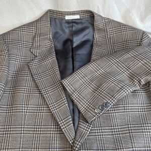LOUIS FERAUD X GIOVANNI TONELLA Men's Silk/Wool Blazer 40R Dillard's Black Brown